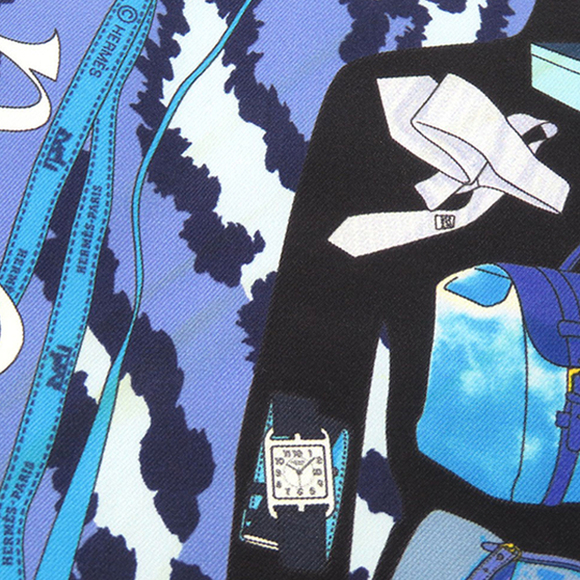 Pre-Loved Hermes Monsieur Et Madame Silk Scarf - Picture 3 of 8